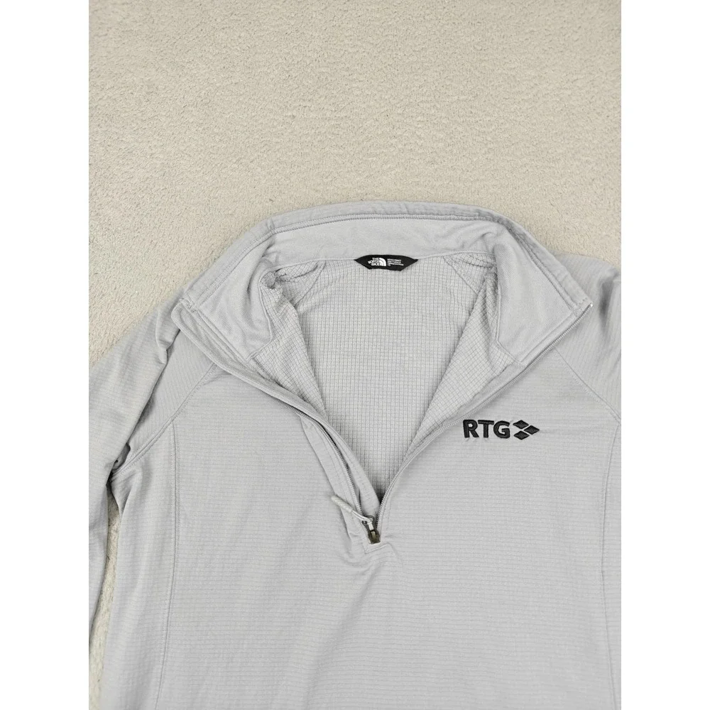The North Face Pullover Mens‎ Large Gray 1/4 Zip Long Sleeve RTG Logo Training